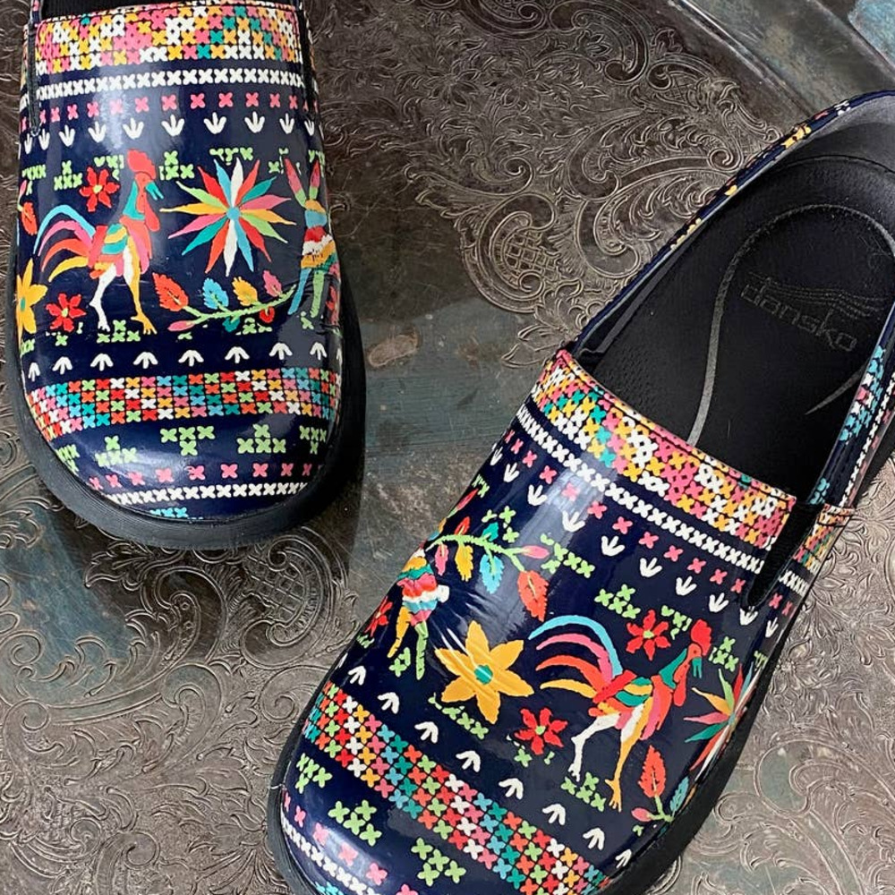 Leather Dansko US 6.5 Cross Stitch Print